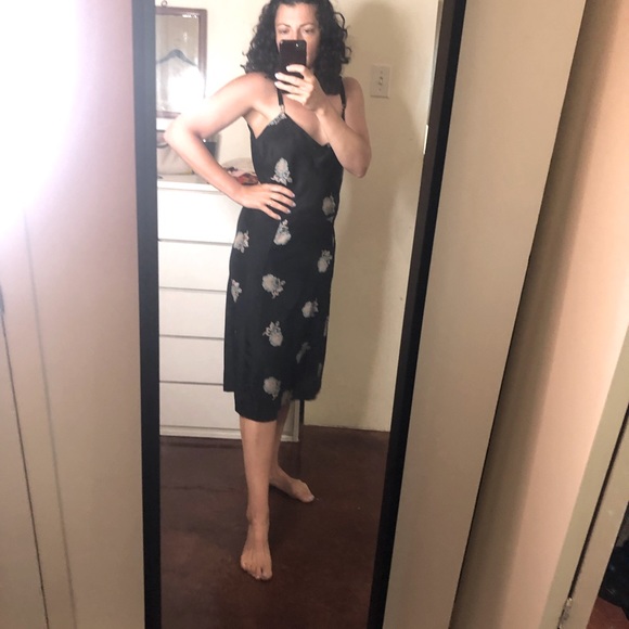 SOLD OUT ONLINE: HORSES ATELIER BLACK PEONY SLIP DRESS - Picture 3 of 5